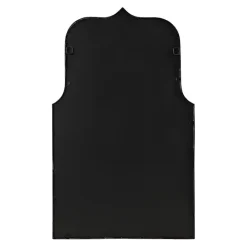 Kirklands Home Satin Arched Scallop Wall Mirror Black