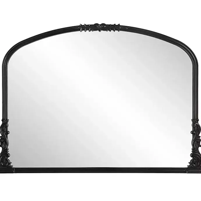 Discount Kirklands Home Satin Baroque Arched Wall Mirror Black