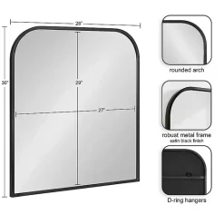 Discount Kirklands Home Satin Wide Arch Wall Mirror Black