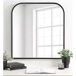 Discount Kirklands Home Satin Wide Arch Wall Mirror Black