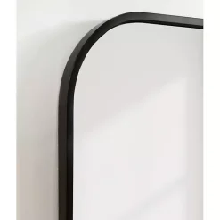 Discount Kirklands Home Satin Wide Arch Wall Mirror Black