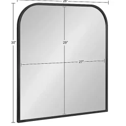 Discount Kirklands Home Satin Wide Arch Wall Mirror Black