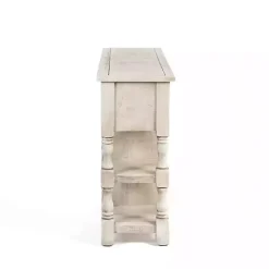 Hot Kirklands Home Savannah Cream Distressed Cabinet Ivory