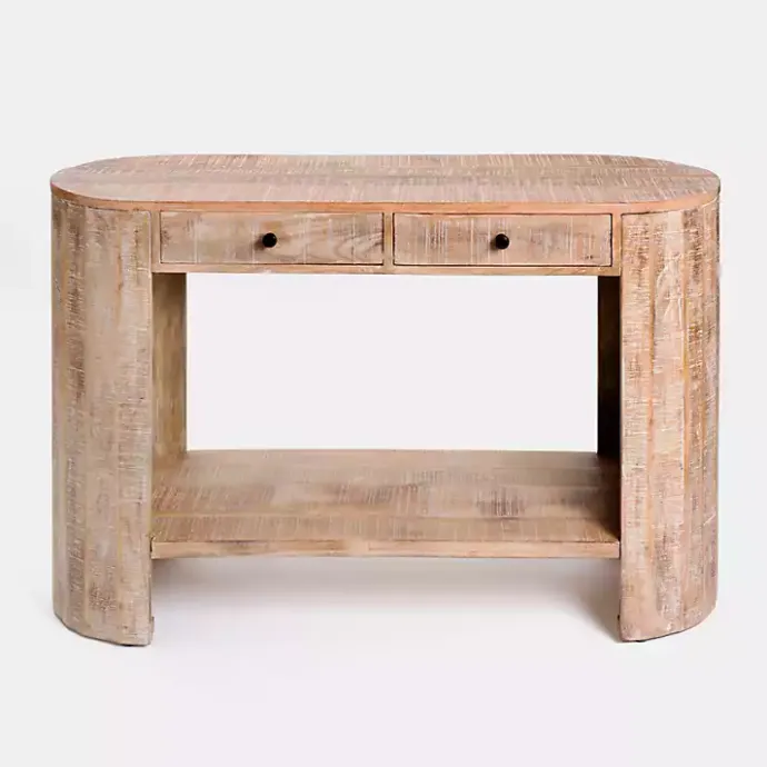 New Kirklands Home Sawmark 2-Drawer Console Table Brown