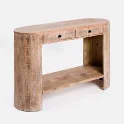 New Kirklands Home Sawmark 2-Drawer Console Table Brown