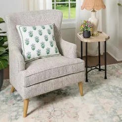 Clearance Kirklands Home Scalloped Wood and Metal Accent Table