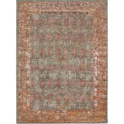 Hot Kirklands Home Sea Blue Eaton Transitional Area Rug, 7x9