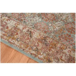 Hot Kirklands Home Sea Blue Eaton Transitional Area Rug, 7x9