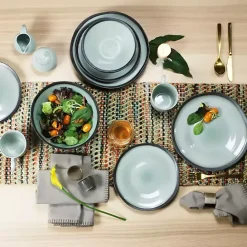 Best Kirklands Home Seafoam and Onyx Rectangular Serving Platter