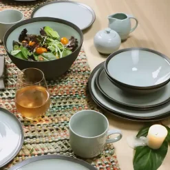 Discount Kirklands Home Seafoam and Onyx Serving Bowl
