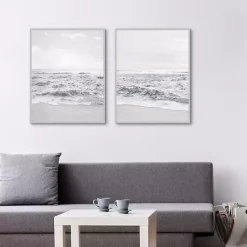 New Kirklands Home Seafoam Gentle Tides 2-pc. Framed Wall Art Set