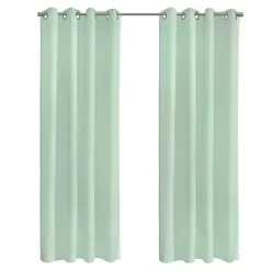 Discount Kirklands Home Seafoam Boucle Sheer Curtain Panel, 108 in. Green