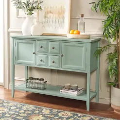 Sale Kirklands Home Seafoam 4-Drawer Charlotte Sideboard Green