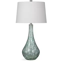 New Kirklands Home Seafoam Green Teardrop Table Lamp White