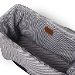 Outlet Kirklands Home Seagrass Navy Tie Top Picnic Basket