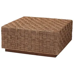 Outlet Kirklands Home Seagrass Wrapped Coffee Table Brown