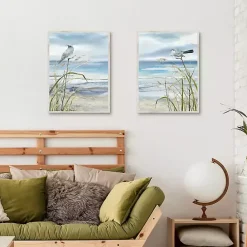 Outlet Kirklands Home Seaside Rest Framed Canvas Art Prints, Set of 2 Blue