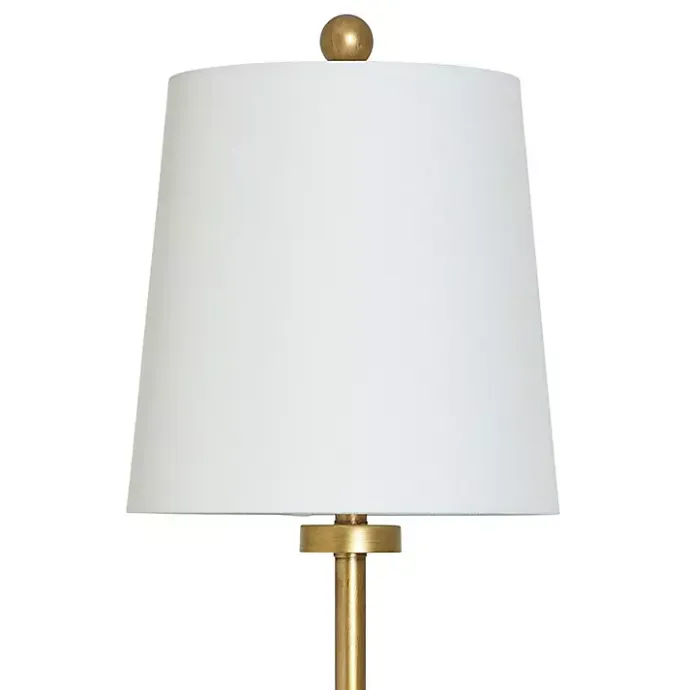 New Kirklands Home Seeded Glass & Metal Buffet Lamp Gold