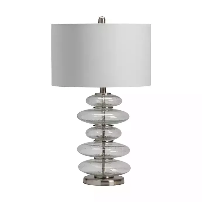 Best Kirklands Home Seeded Glass Bubble Cairn Table Lamp White