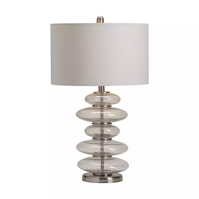 Best Kirklands Home Seeded Glass Bubble Cairn Table Lamp White