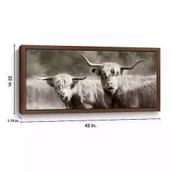 Discount Kirklands Home Sepia Hairy Highland Framed Canvas Art Print