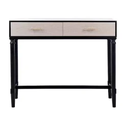 Online Kirklands Home Serena 2-Drawer Console Table Black