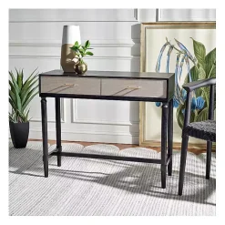 Online Kirklands Home Serena 2-Drawer Console Table Black
