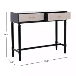 Online Kirklands Home Serena 2-Drawer Console Table Black