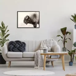 Best Kirklands Home Shaggy Buffalo Black Framed Canvas Art Print Brown