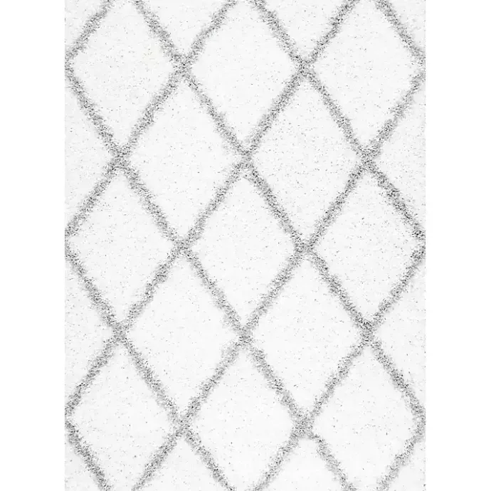 Kirklands Home Shanna Diamond Area Rug, 5x7 White