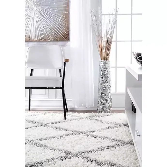 Kirklands Home Shanna Diamond Area Rug, 5x7 White