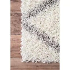 Clearance Kirklands Home Shanna Diamond Area Rug, 8x10 White