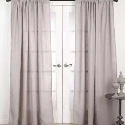 Hot Kirklands Home Sheer Dark Linen Curtain Panel, 108 in. Gray