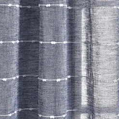 Online Kirklands Home Sheer Navy Textured Curtain Panel Set, 84 in. Blue