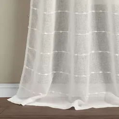Hot Kirklands Home Sheer Textured Curtain Panel Set, 84 in White