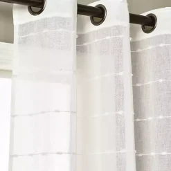 Hot Kirklands Home Sheer Textured Curtain Panel Set, 84 in White