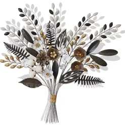 Sale Kirklands Home Shining Golden Floral Bouquet Wall Decoration