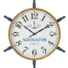 Hot Kirklands Home Ship Wheel Wood and Rope Wall Clock