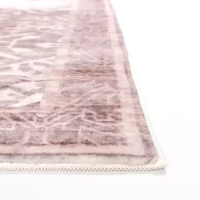 Best Kirklands Home Shiva Red Botanical Washable Runner, 2x7