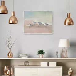 Sale Kirklands Home Shorebirds on the Sand Framed Canvas Art Print