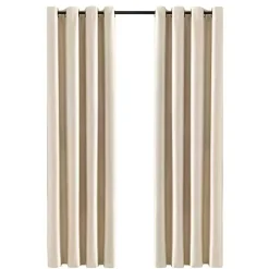 New Kirklands Home Silky Wheat Blackout Curtain Panel, 95 in. Gold