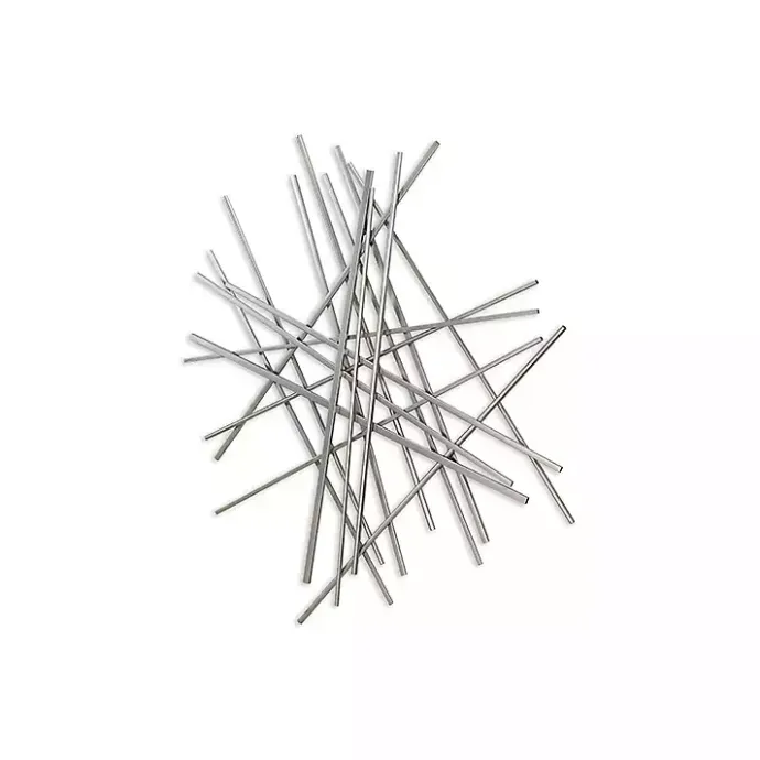 Clearance Kirklands Home Abstract Metal Bar Wall Plaque Silver