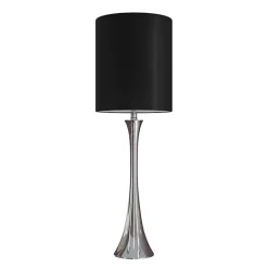 Kirklands Home Silver and Tapered Table Lamps, Set of 2 Black