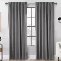 Outlet Kirklands Home Silver Baxter Blackout Curtain Panel, 84 in. Gray