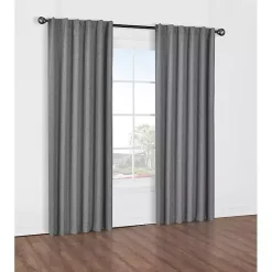 Discount Kirklands Home Silver Baxter Blackout Curtain Panel, 95 in. Gray