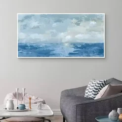 Outlet Kirklands Home Silver Sea Framed Canvas Art Print Blue