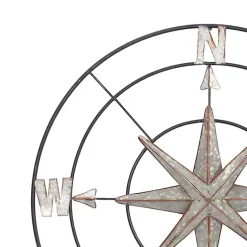 Outlet Kirklands Home Compass Rose Outdoor Plaque Silver