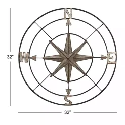 Outlet Kirklands Home Compass Rose Outdoor Plaque Silver