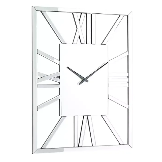 Clearance Kirklands Home Silver Glass Frame Wall Clock