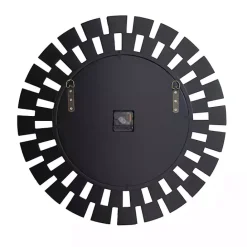 Discount Kirklands Home Silver Glass Mirror Abstract Wall Clock